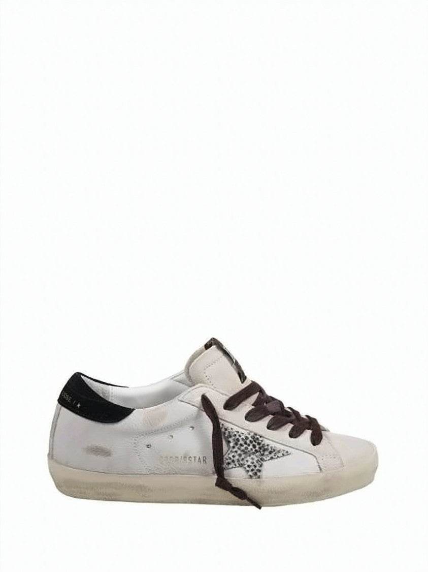 Golden Goose Distressed Leather Sneakers With Signature Star Detail
