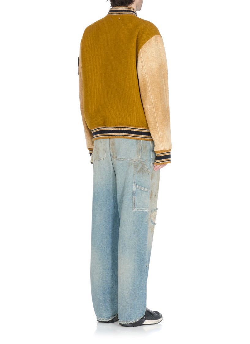 Golden Goose Textured Wool Jacket With High Neck