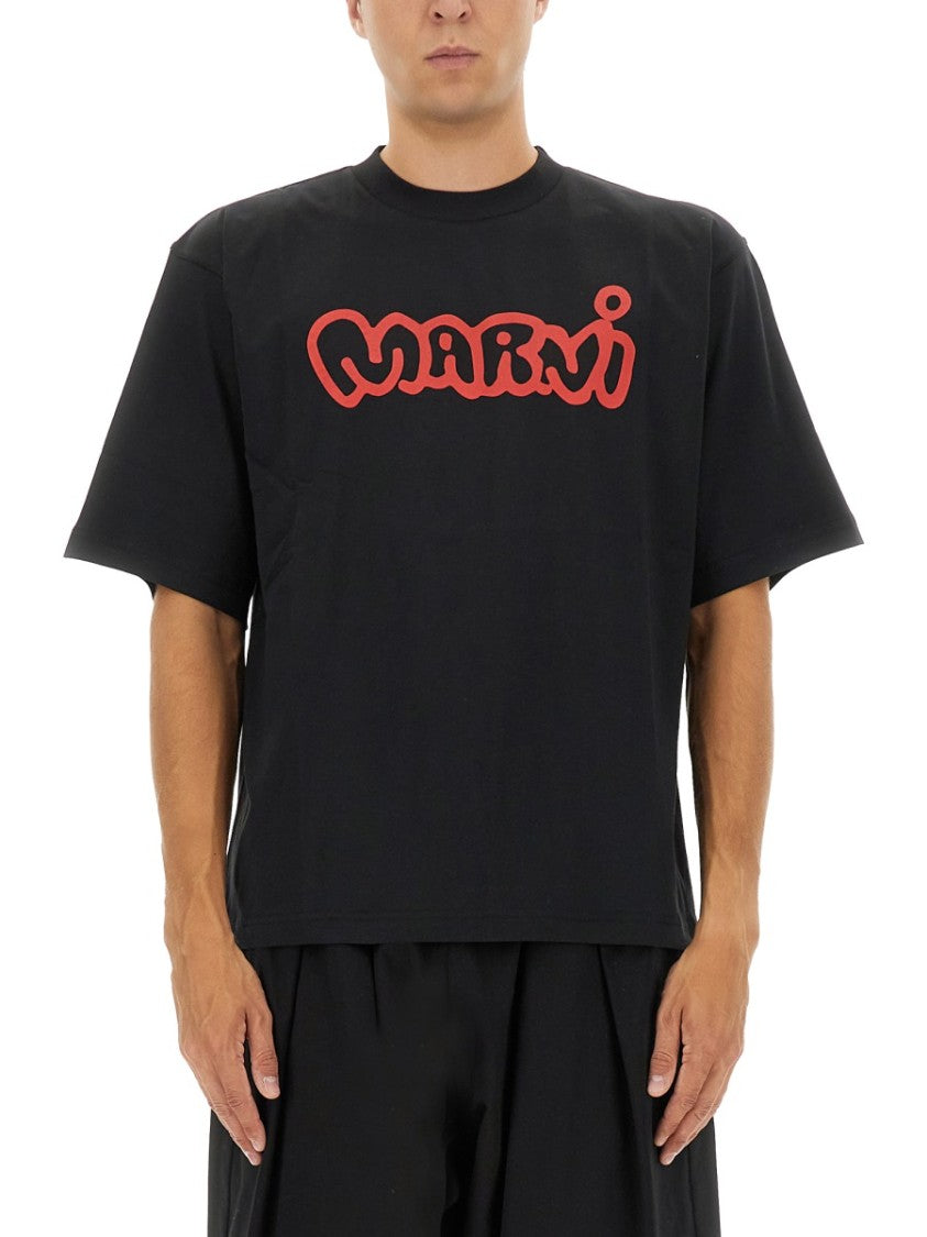 Marni Graphic Print Black T-Shirt