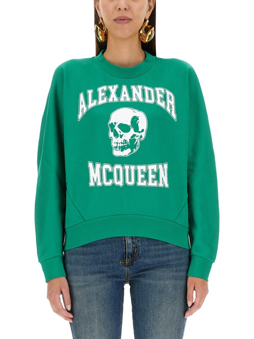 Alexander Mcqueen Varsiity Skull Sweatshirt