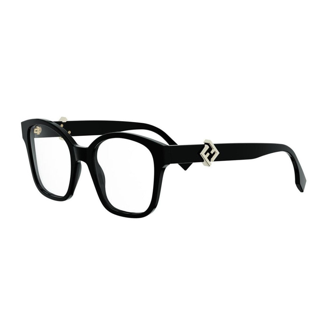 Fendi Black Ff Diamonds Acetate Square Sunglasses