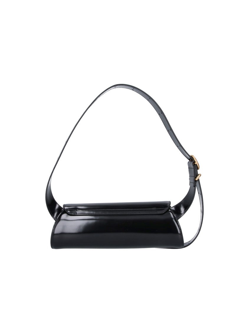 Jil Sander Black Calfskin Cannolo Large Shoulder Bag