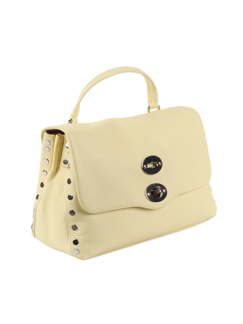 Zanellato Srl Yellow Zibibbo Daily Pebbled Leather Shoulder Bag