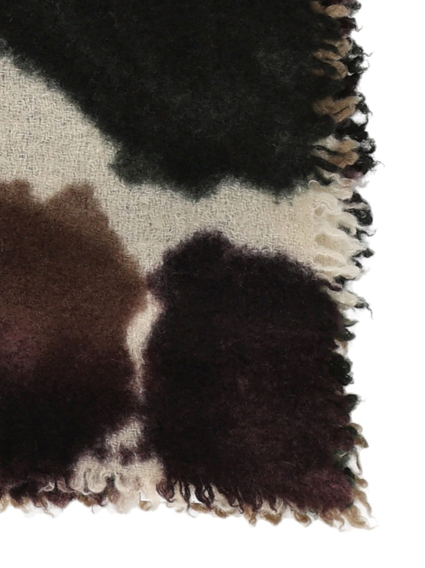 Faliero Sarti Rectangular Abstract Pattern Scarf With Fringed Edges