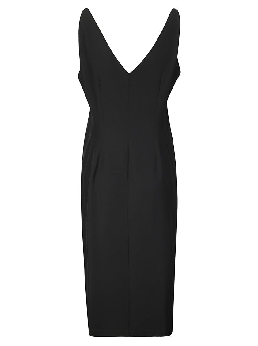 Stefano Mortari Fitted Midi Dress With V-Neck