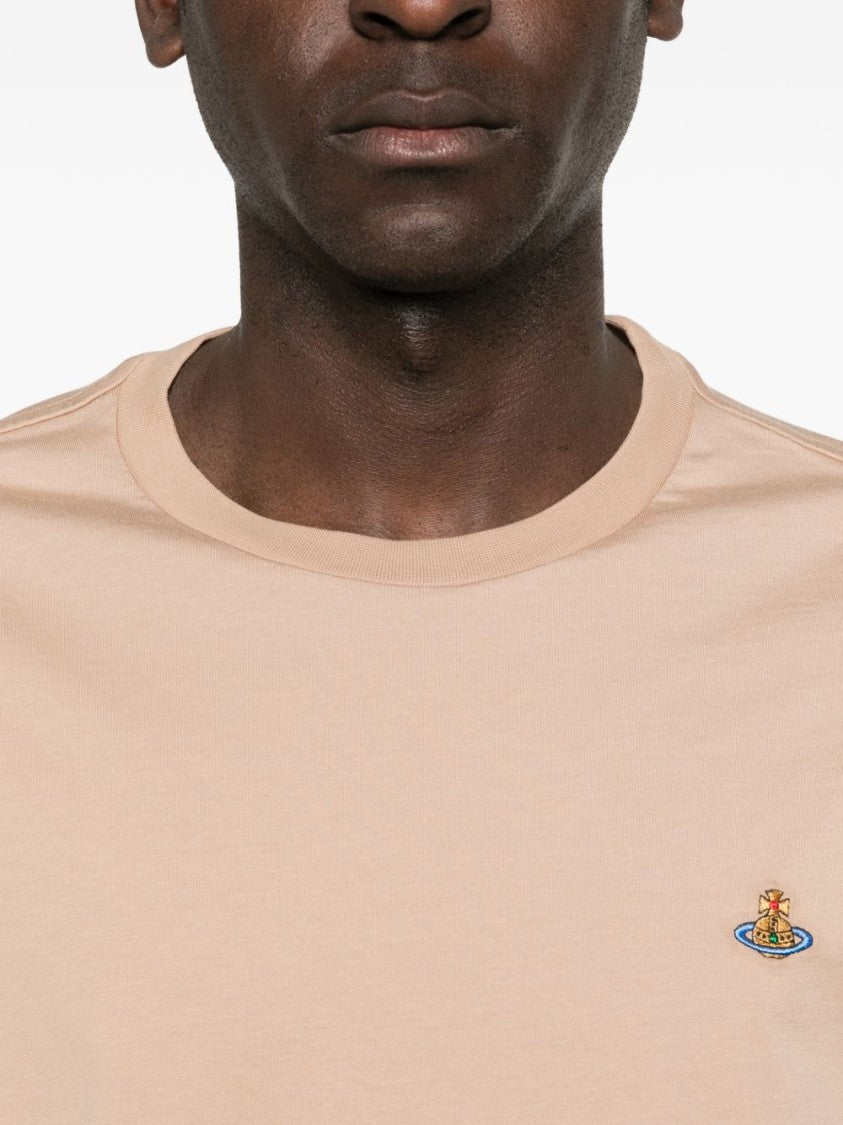 Vivienne Westwood Light Brown Orb Logo Crew Neck T-Shirt