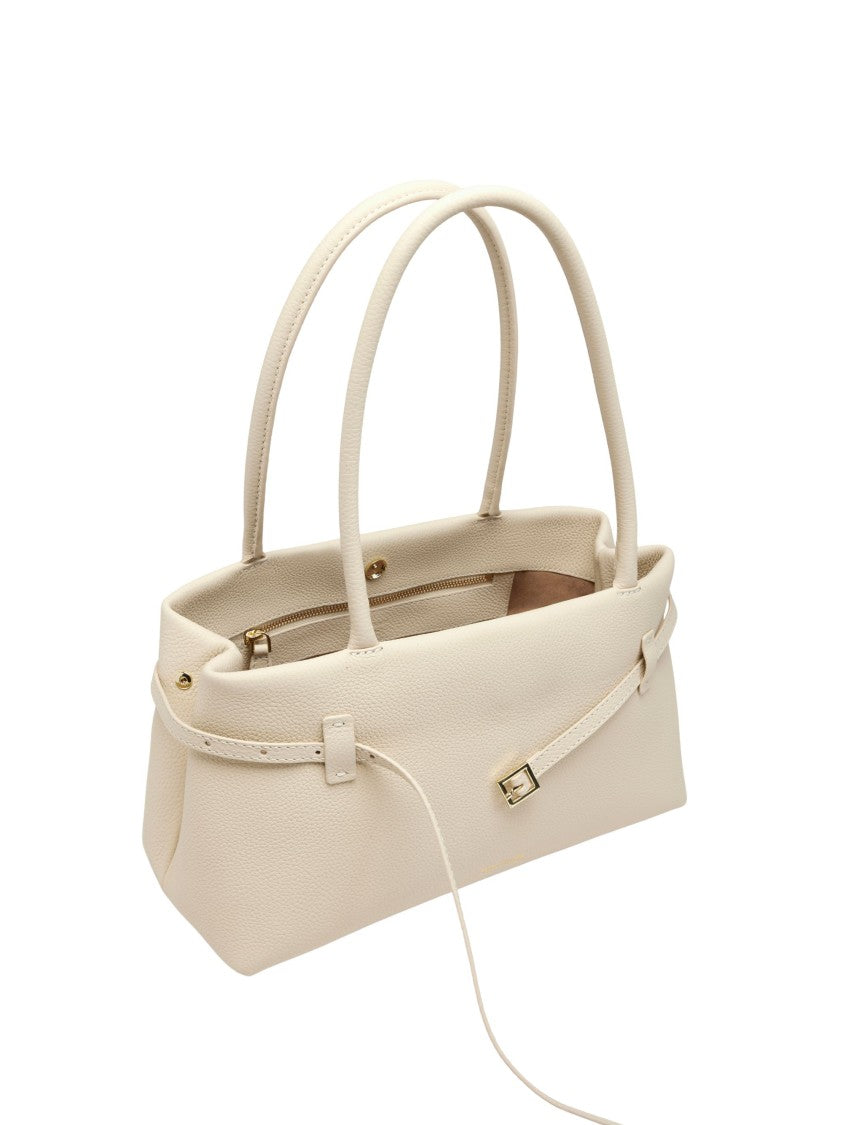 Manu Atelier East West Le Cambon Handbag In Hammered Leather