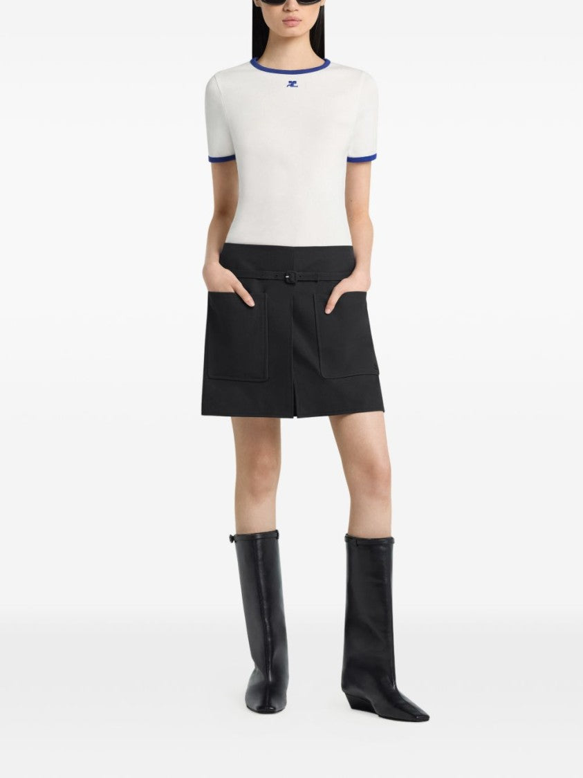 Courrèges Fitted White T-Shirt