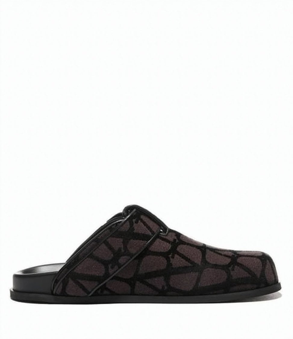 Valentino Garavani Slip-On Mules With Abstract Pattern And Buckle Detail