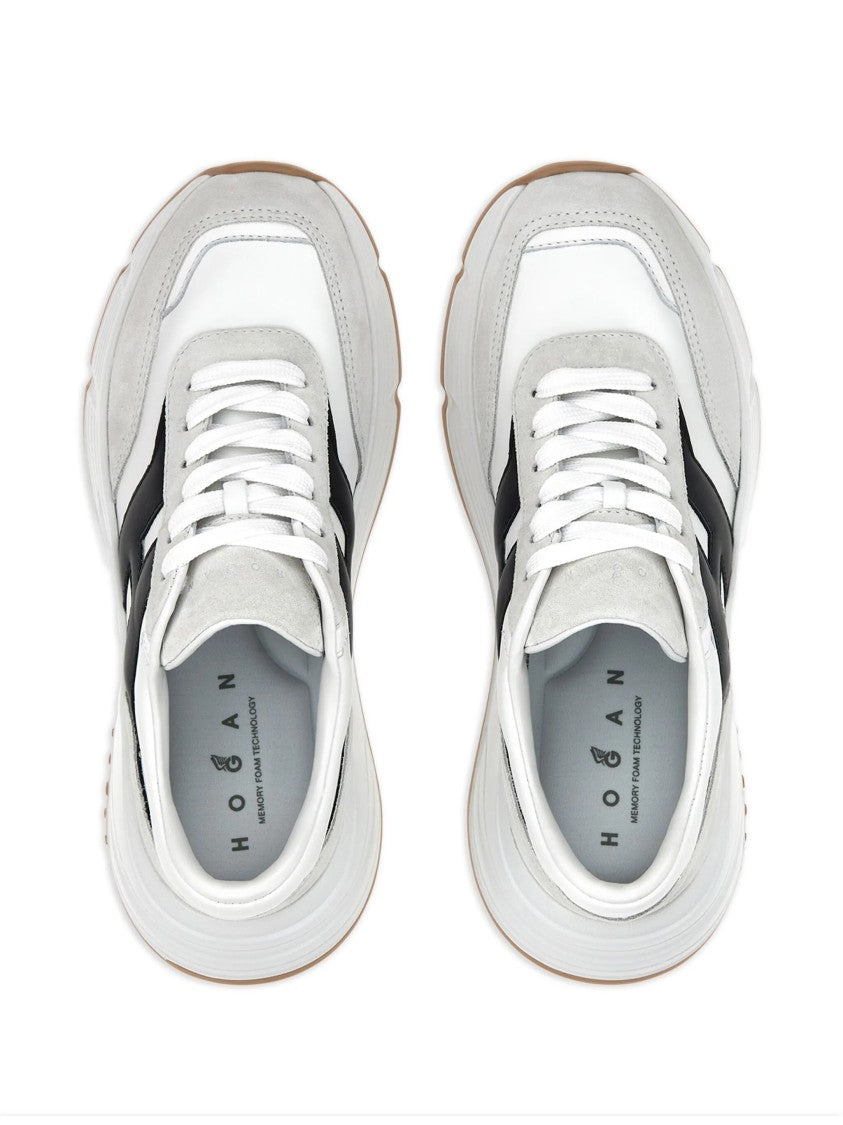 Hogan Black Low-Top Suede Leather H Sneakers