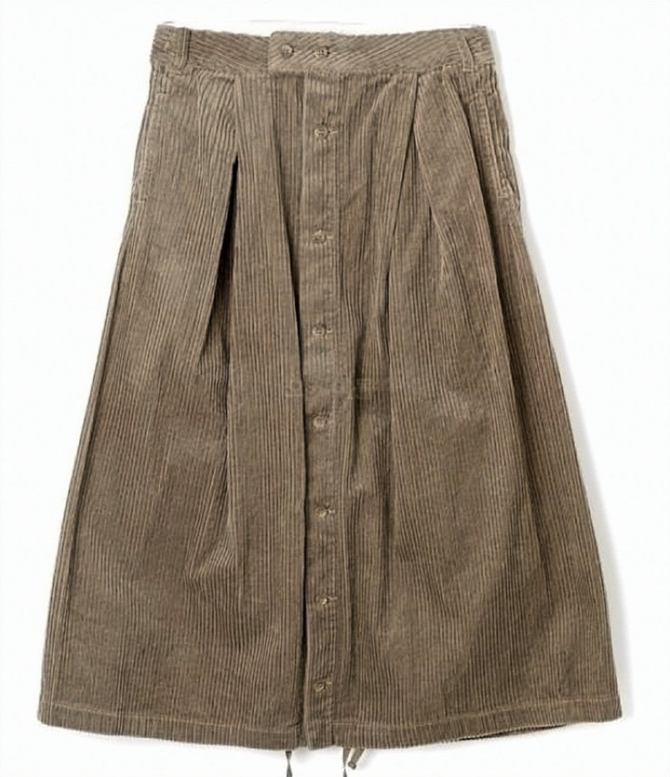Engineered Garments Corduroy Midi Skirt With Button-Down Front