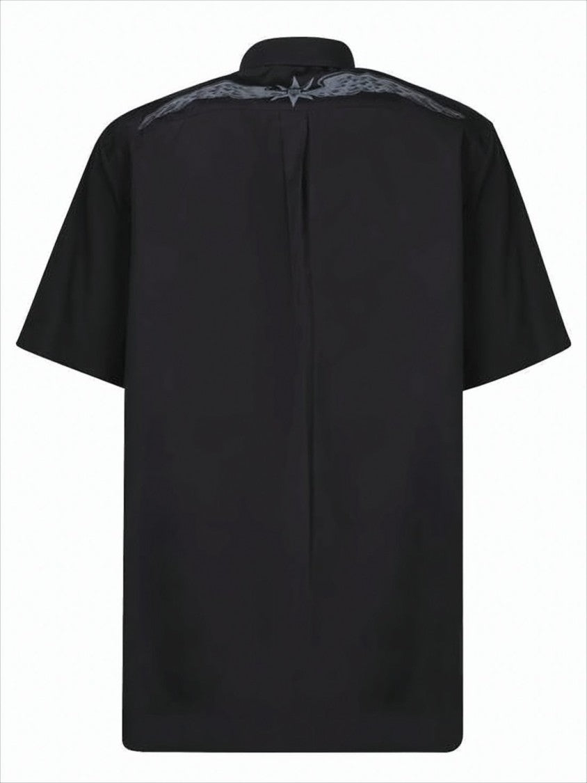 Givenchy Minimalist Black Short-Sleeved Shirt With Subtle Logo Detail