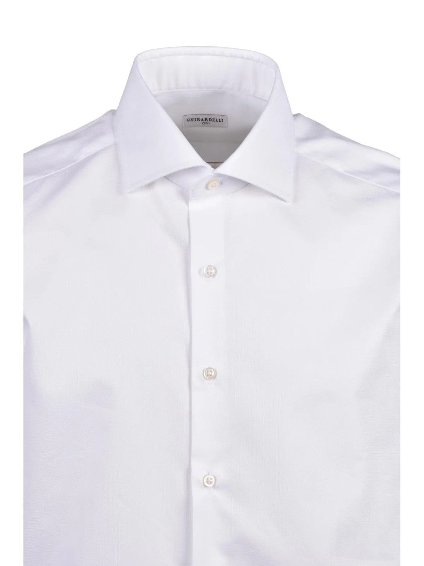 Ghirardelli White Formal Cotton Shirt