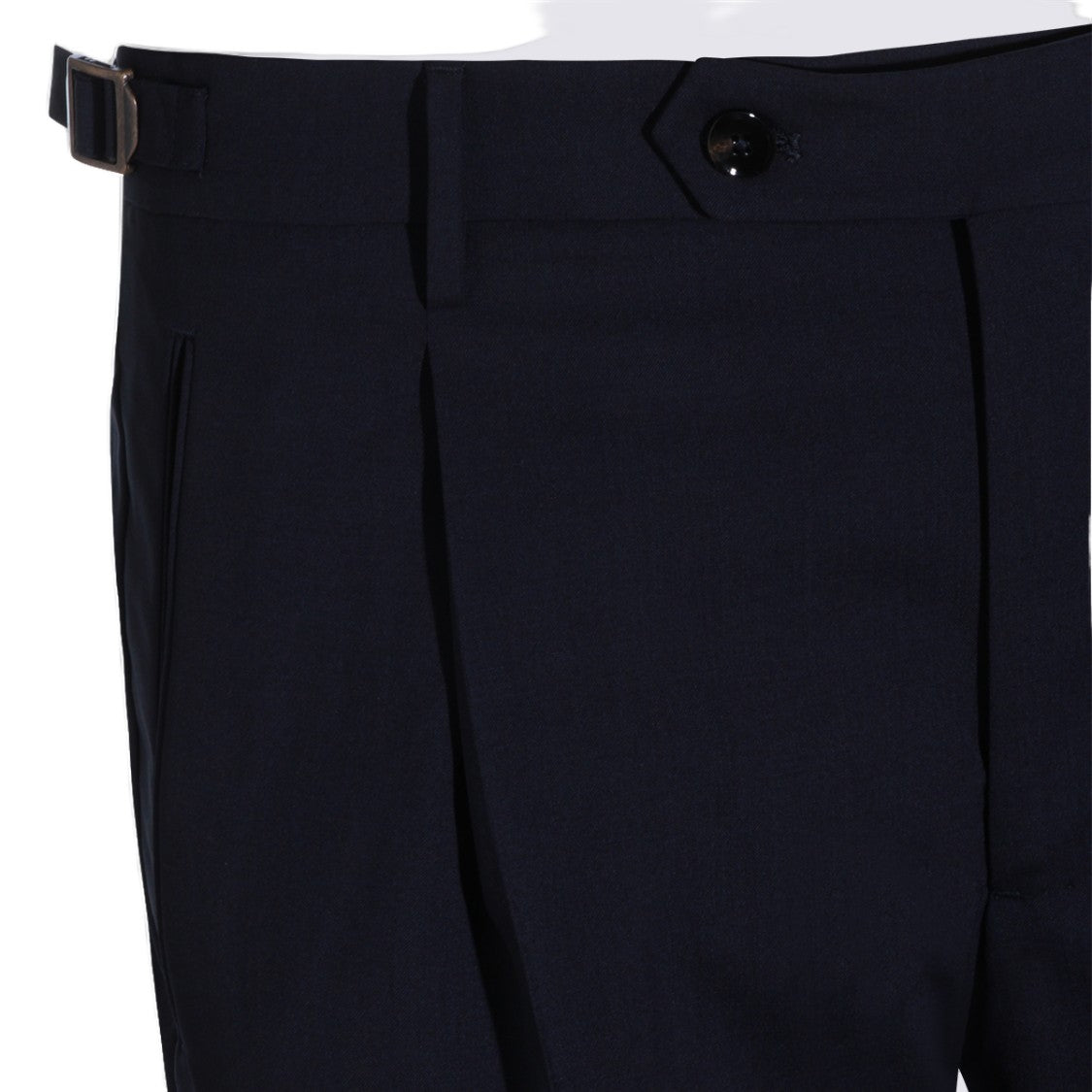 Berwich Tailored Blue Trousers With Clean Front Pleat