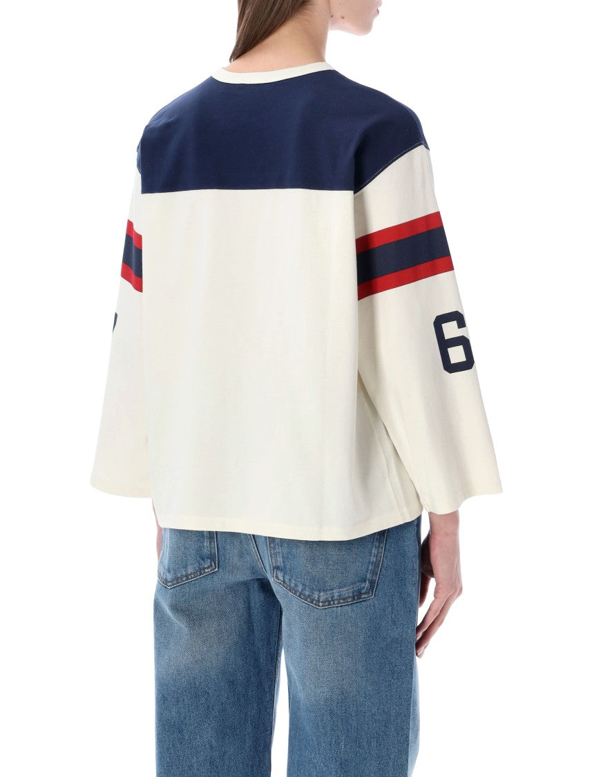 Polo Ralph Lauren Color-Block Knit T-Shirt With Playful Teddy Bear Graphic