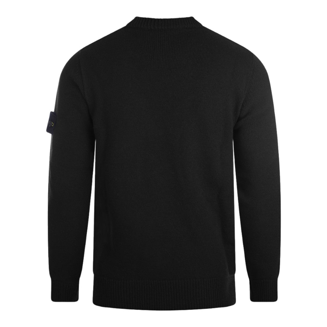 Stone Island Crewneck Knit Sweater With Ribbed Details And Patch Accents