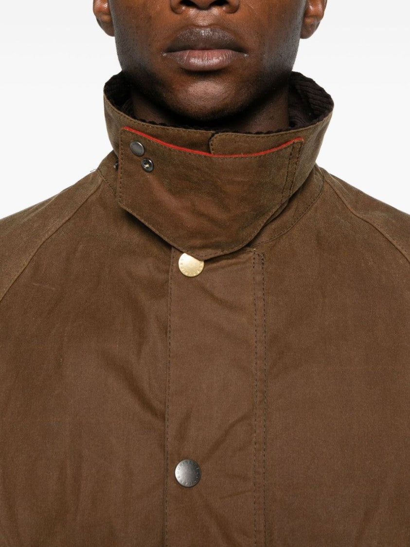 Barbour Beige Cotton Jacket With High Collar