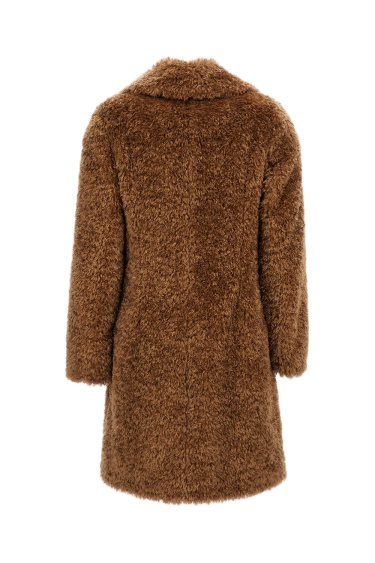 Herno Brown Faux Fur Lapels Coat