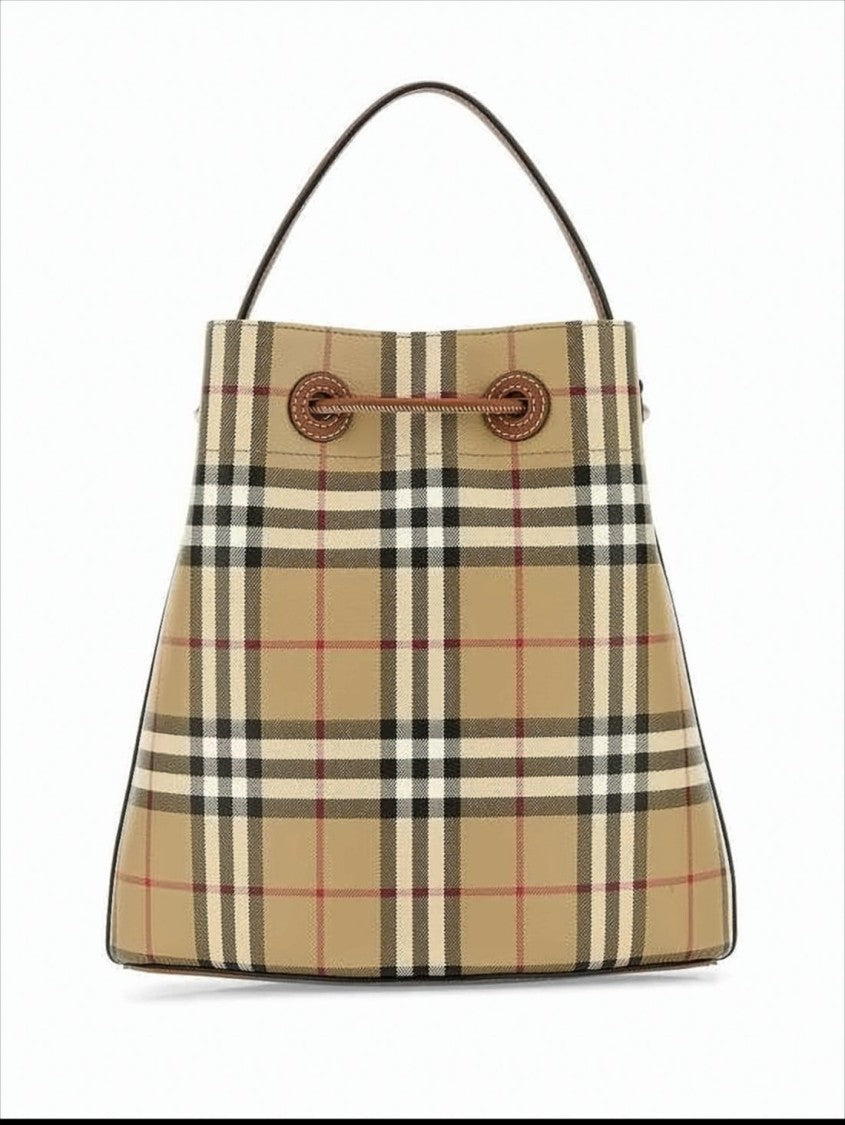 Burberry Classic Check Pattern Tote Bag