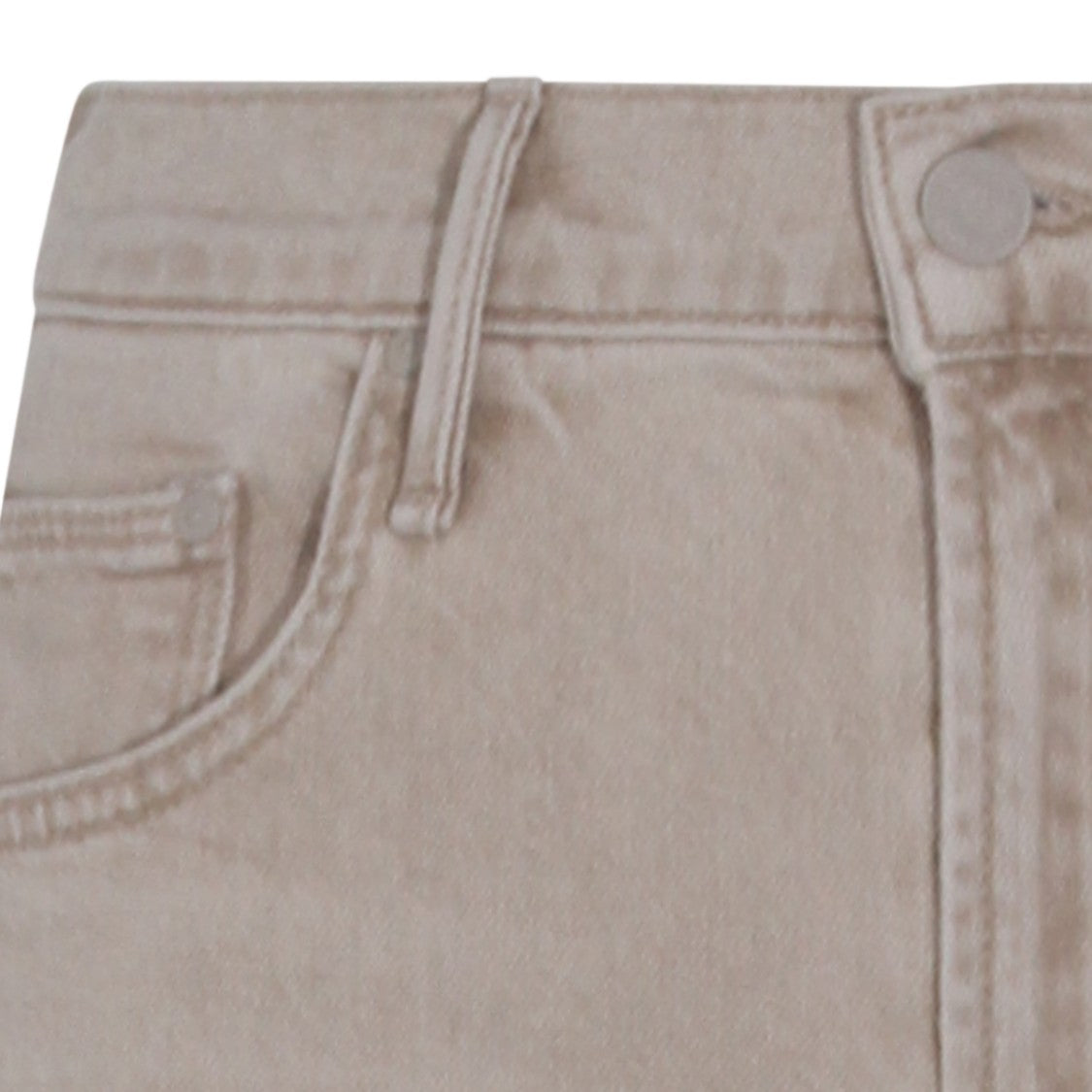 Mother Straight-Leg Beige Denim Jeans With Minimalist Design