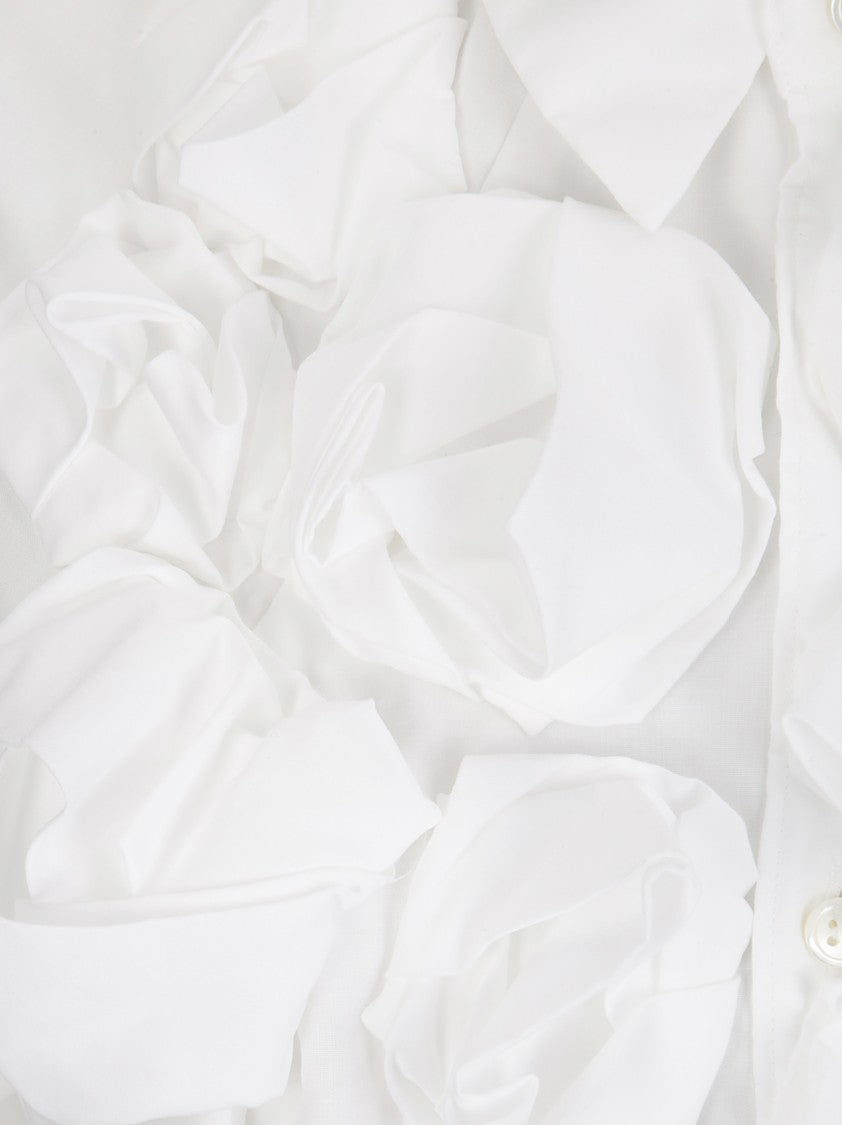 Comme Des Garçons Tailored Long-Sleeve Blouse With Subtle Sheen