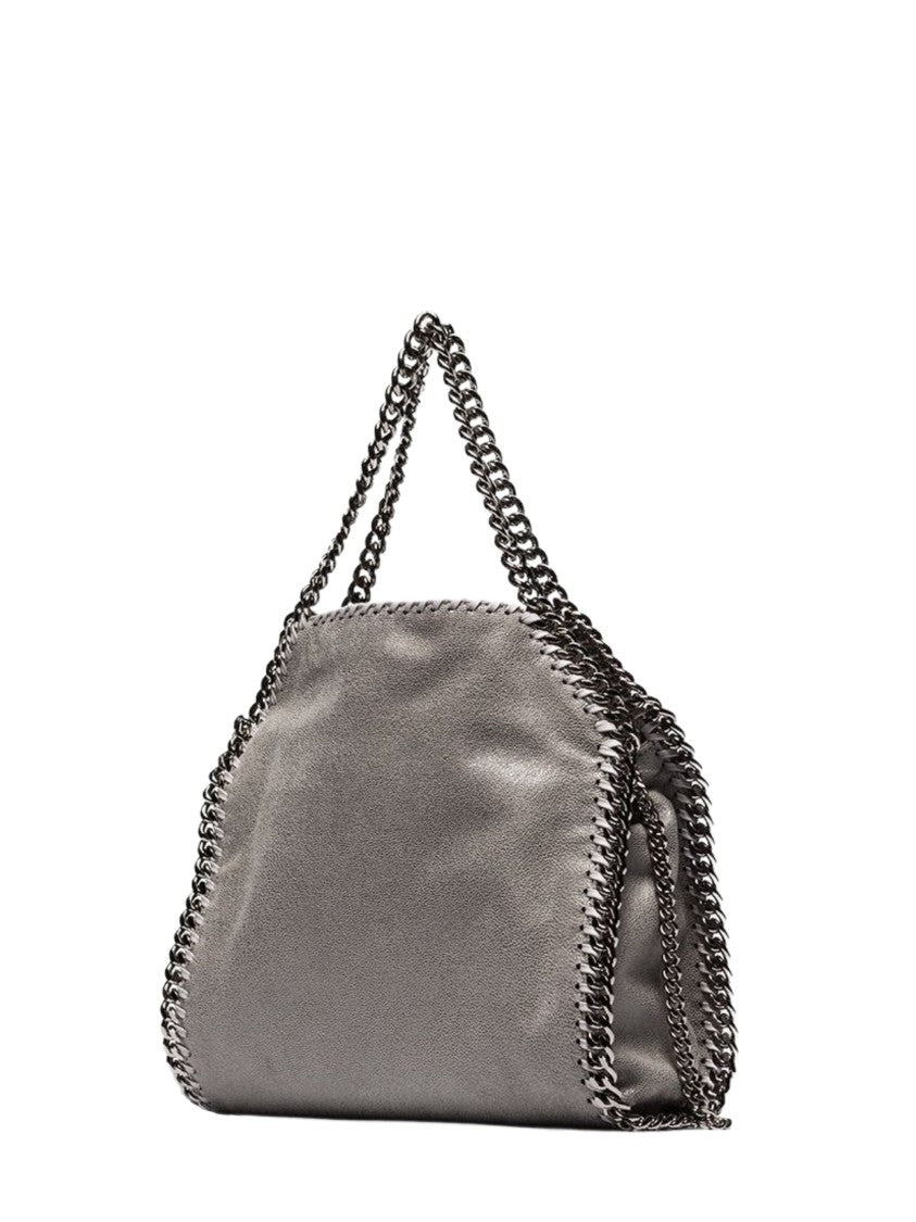Stella Mccartney Grey Chain-Trimmed Shoulder Bag