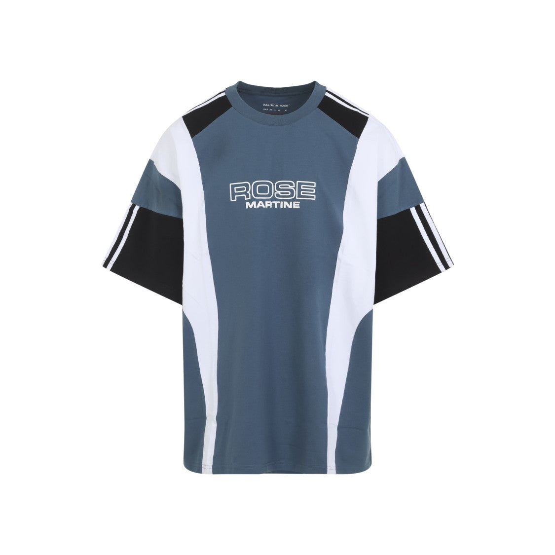 Martine Rose Color-Block Short-Sleeve T-Shirt With Bold Text Detail