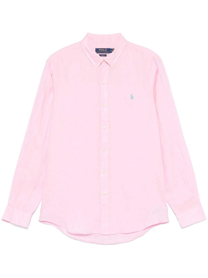 Polo Ralph Lauren Pink Sport Long-Sleeve Linen Shirt
