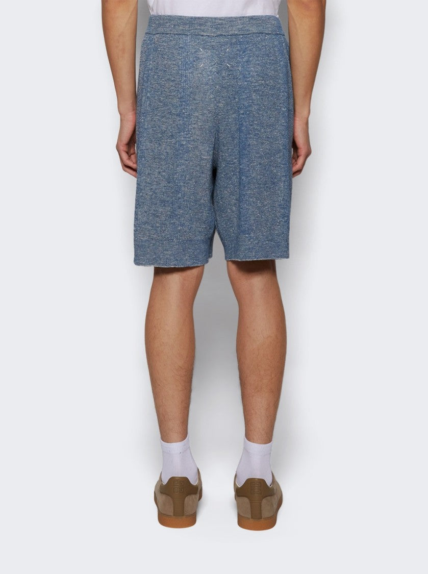 Maison Margiela Petrol Relaxed Fit Textured Shorts