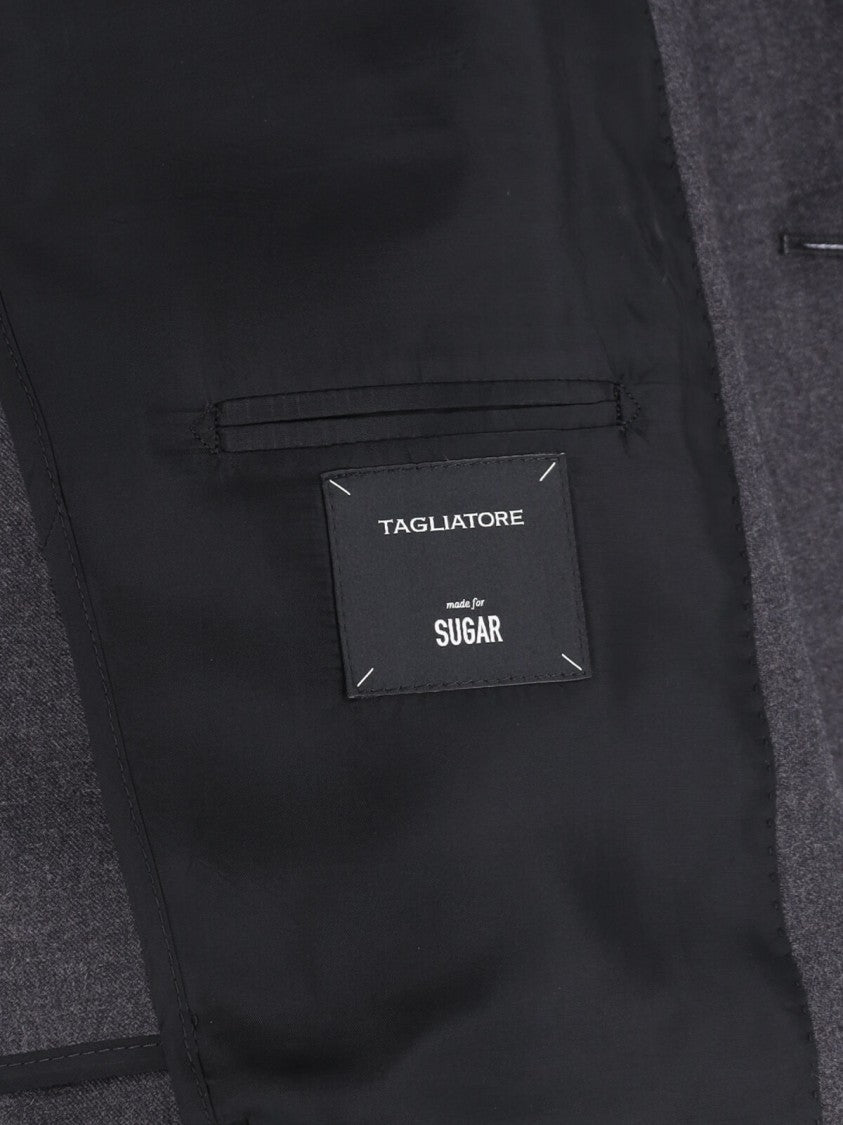 Tagliatore Double-Breasted Grey Suit With Tailored Blazer