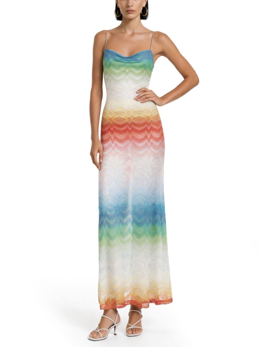 Missoni Wave Pattern Metallic Viscose Dress