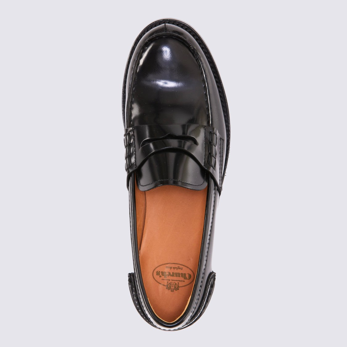 Church's Polished Leather Penny Loafers With Detailed Stitching