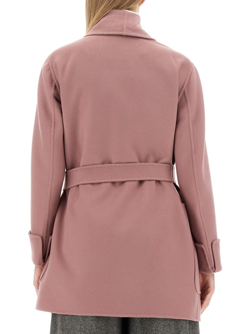 Max Mara Belted Cashmere-Virgin Wool Jacket With Tailored Silhouette