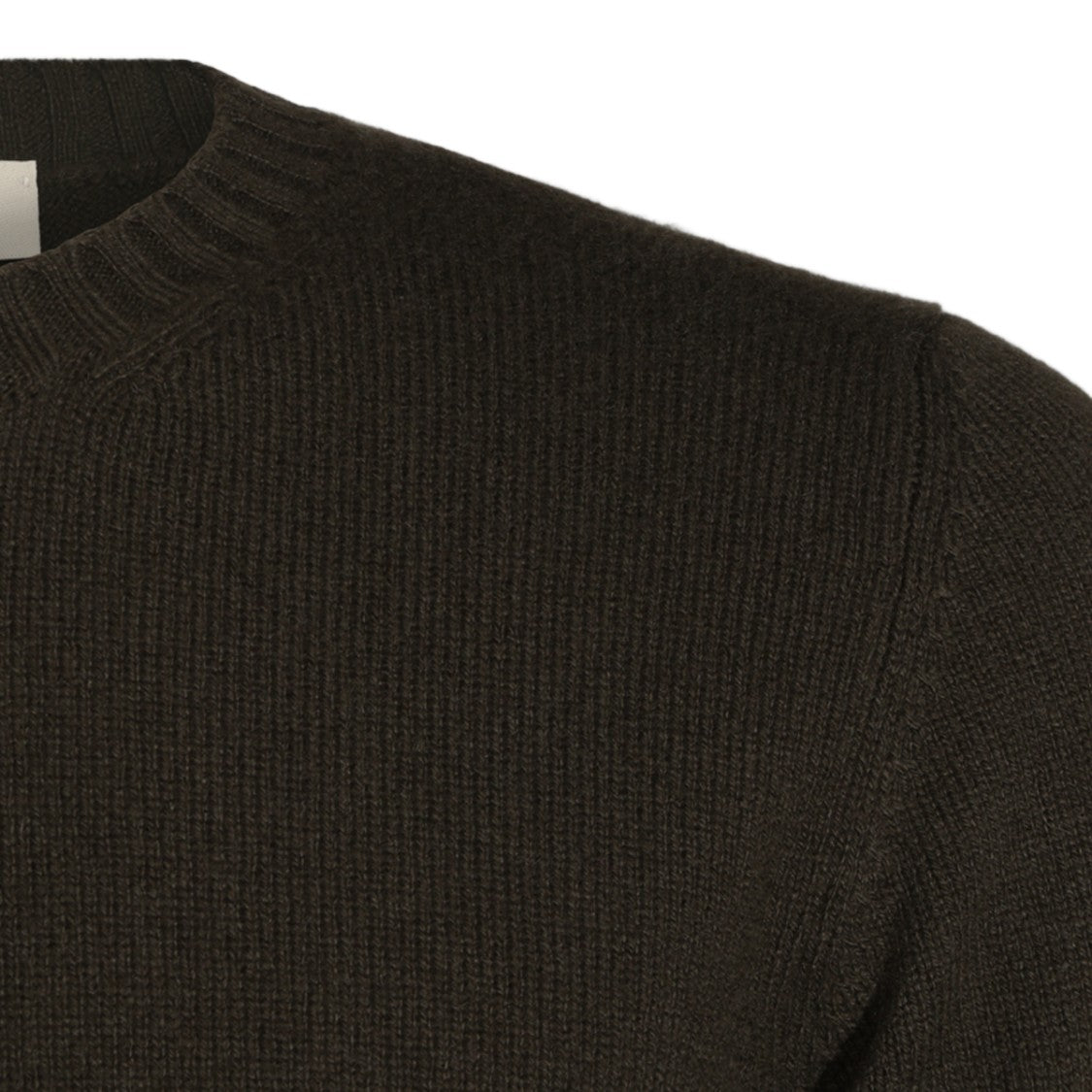 Piacenza Cashmere Brown Fitted Classic Crewneck Cashmere Sweater