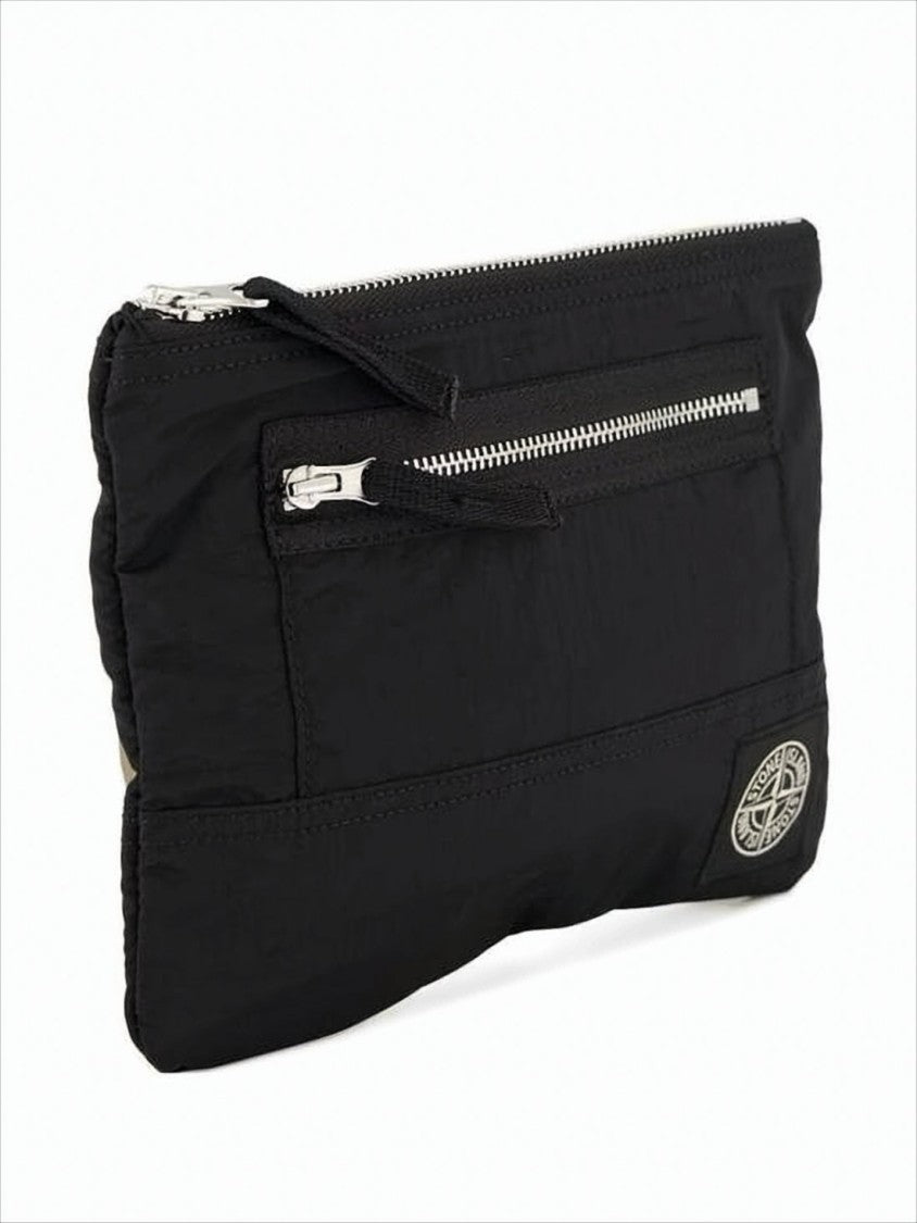 Stone Island Rectangular Crossbody Bag With Silver-Tone Hardware