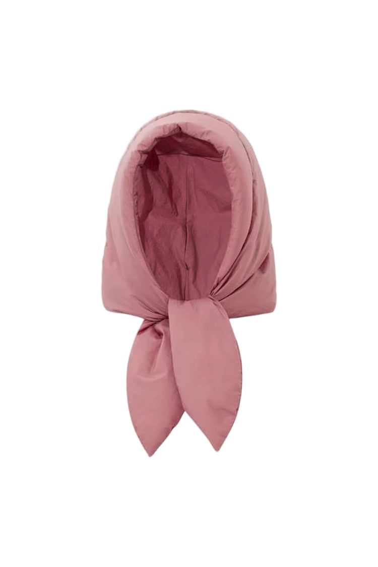 Ienki Ienki Quilted Pink Nylon Muffler With Tied Knot Design