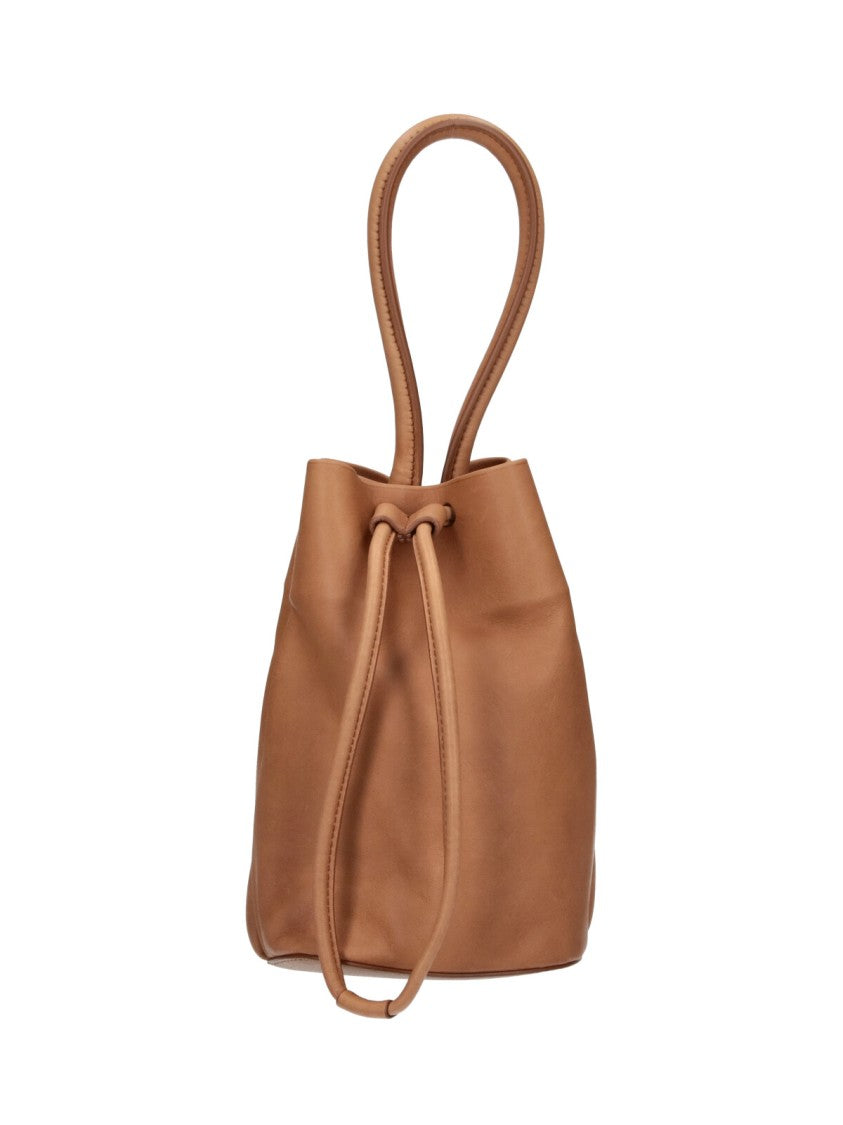 Uma Wang Brown Lambskin Leather Bucket Bag