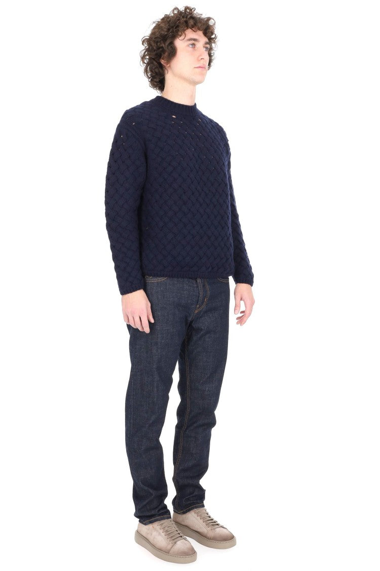 C.P. Company Textured Open-Weave Lambswool Sweater
