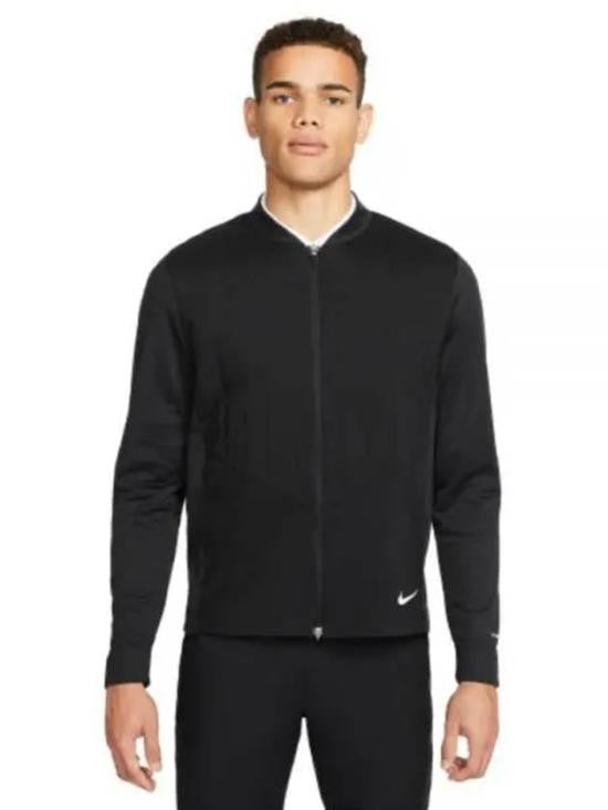 Nike Black Zip-Up Jacket With High Collar And Fitted Silhouette