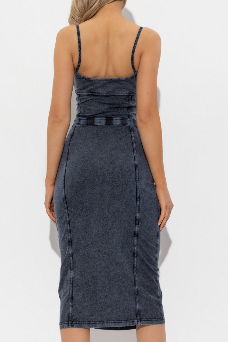 Diesel Multicolor Crepe Midi Dress