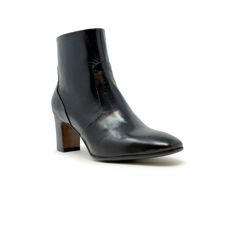 Mara Bini Black Leather Gina Ankle Boots