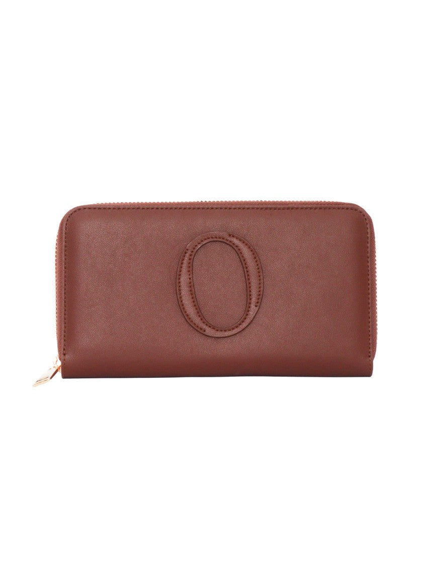 Claudio Orciani Zip Around Stitched Oval Wallet