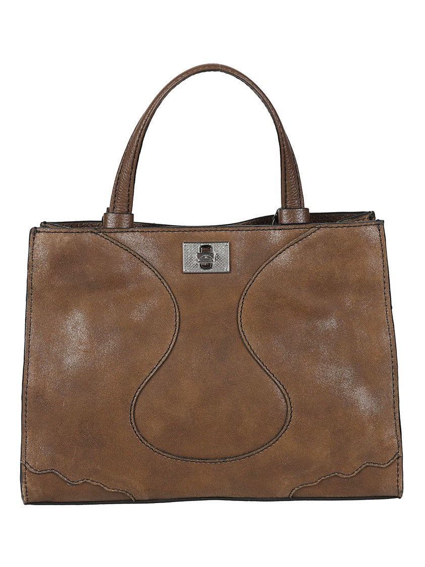 Zadig & Voltaire Jack Nano Structured Brown Cowhide Handbag