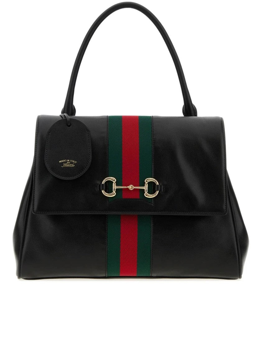 Gucci Black Horsebit Leather Handbag