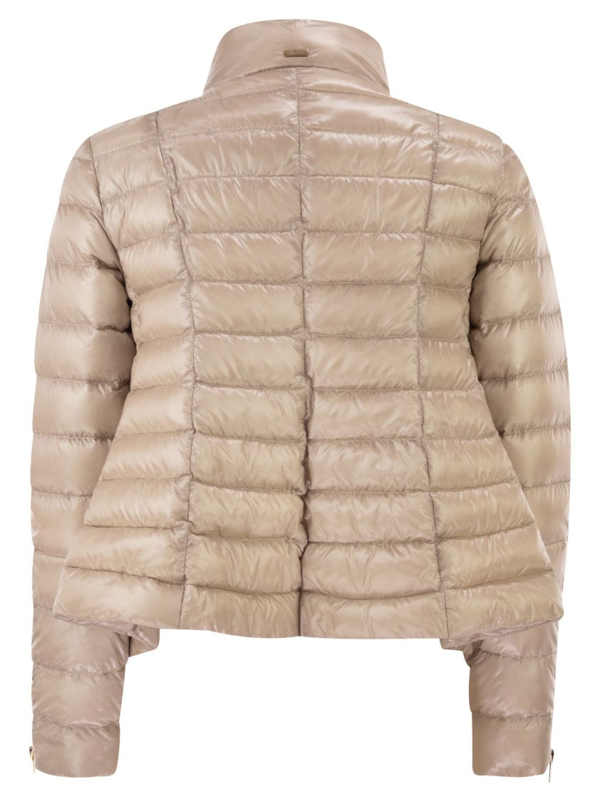 Herno Ultra-Light Satin Down Jacket With Flared Back