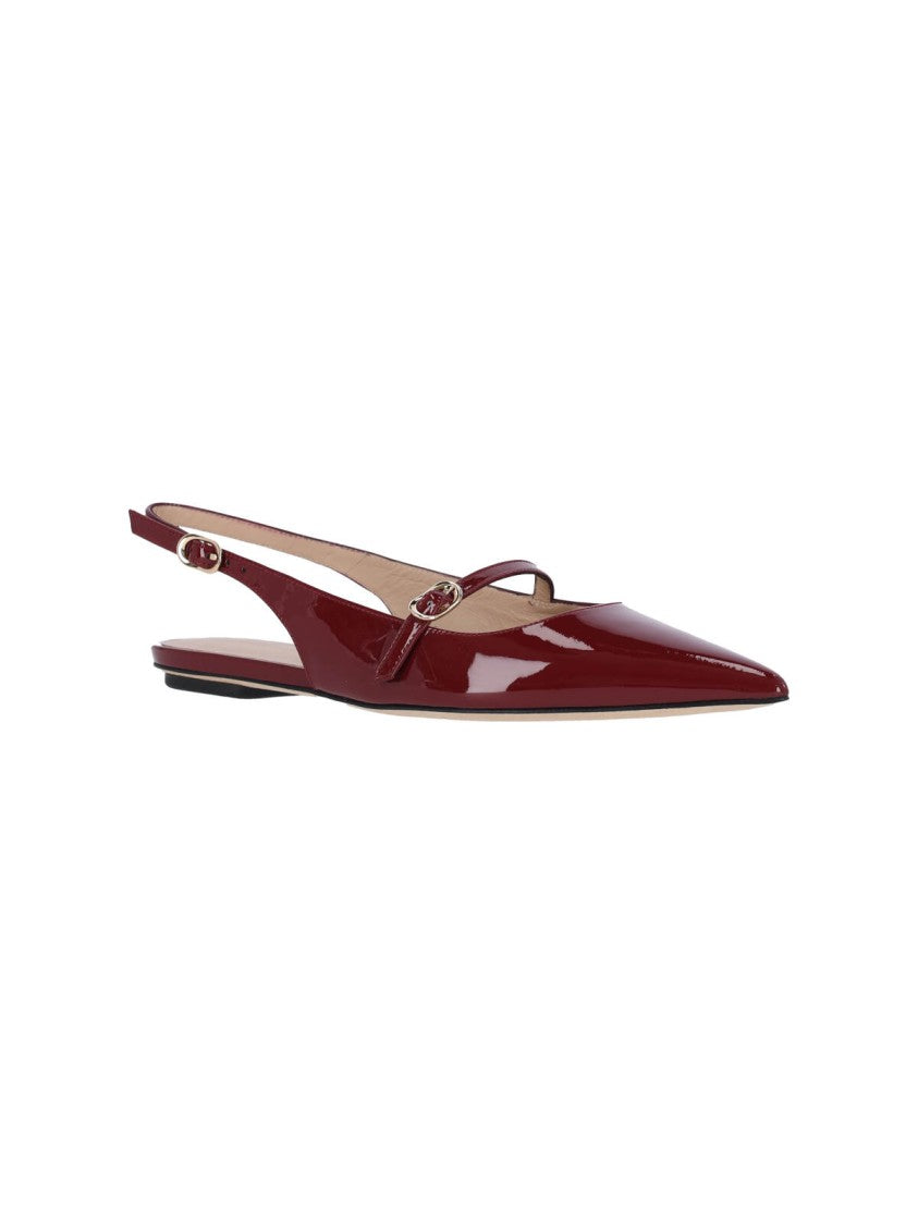 Stuart Weitzman "Emilia" Slingback Mules – Bordeaux