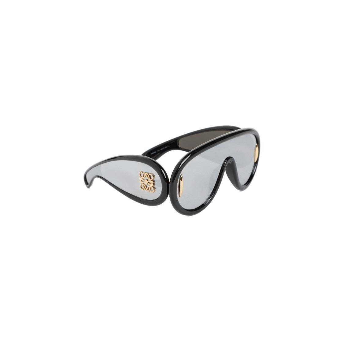 Loewe Black Acetate Wave Mask Sunglasses