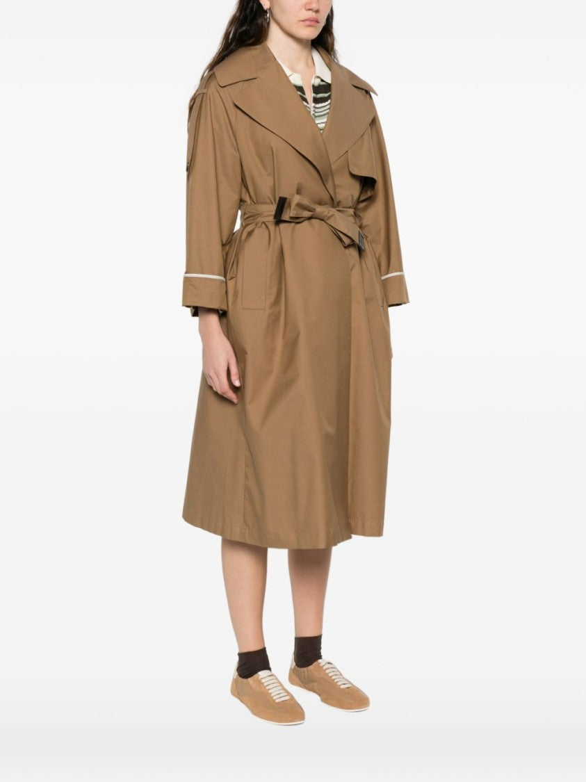 Max Mara Wrap-Style Coat With Peak Lapel