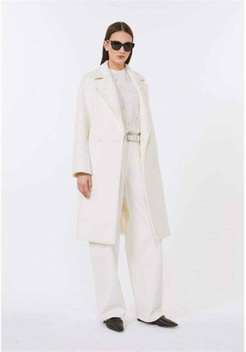 Max Mara Wide-Leg White Pants With High Waist