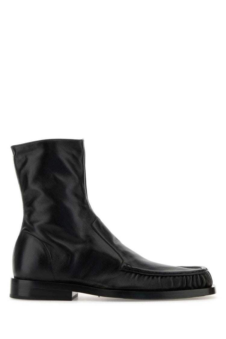 Jil Sander Black Leather Ankle Boots